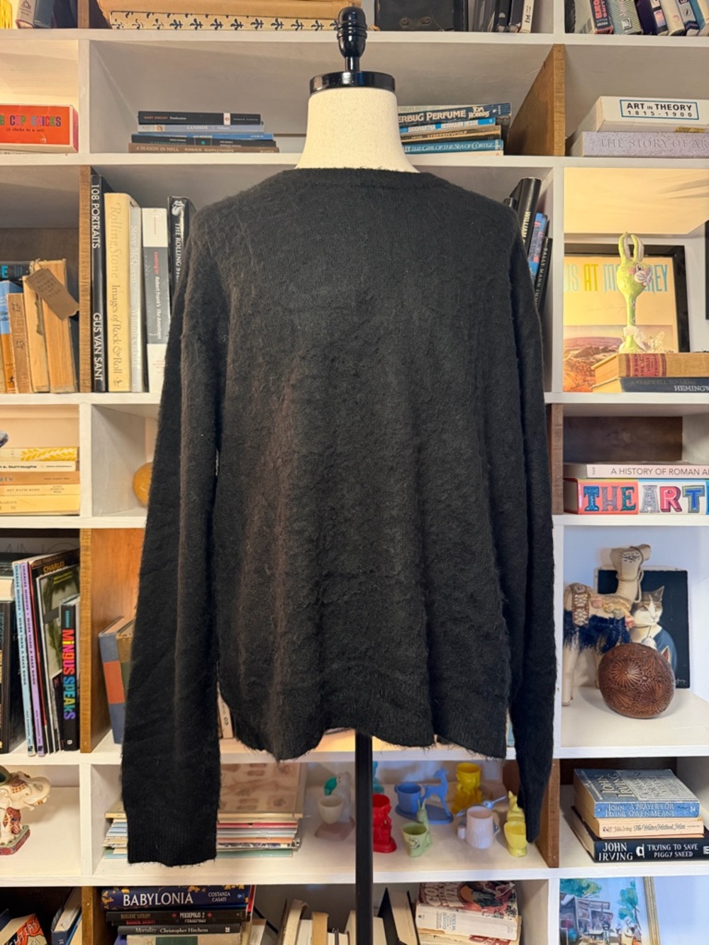 Men's Black Crewneck Sweater - Classic Everyday Knit